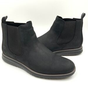 UGG Men's Black Suede Waterproof Chelsea Boots Treadlite Size 10